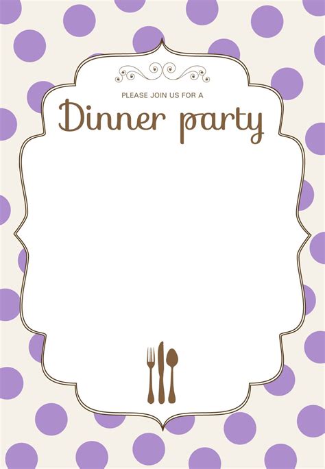 Free Printable Dinner Party Invitation Template Printable Templates
