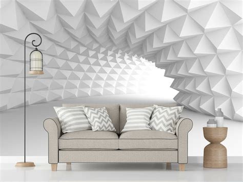 3d Illusion Arch Tunnel Abstract Self Adhesive Living Room
