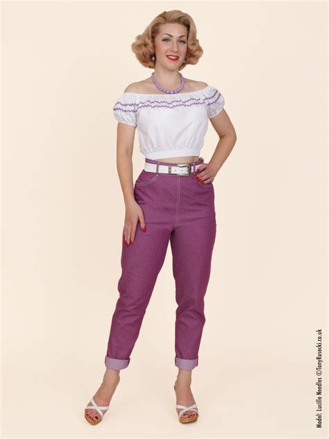 1950s Jeans Purple Denim From Vivien Of Holloway