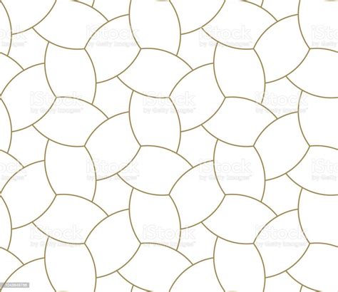 Modern Simple Geometric Vector Seamless Pattern With Gold Line Texture