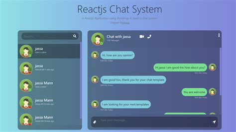 React Chat Ui Template