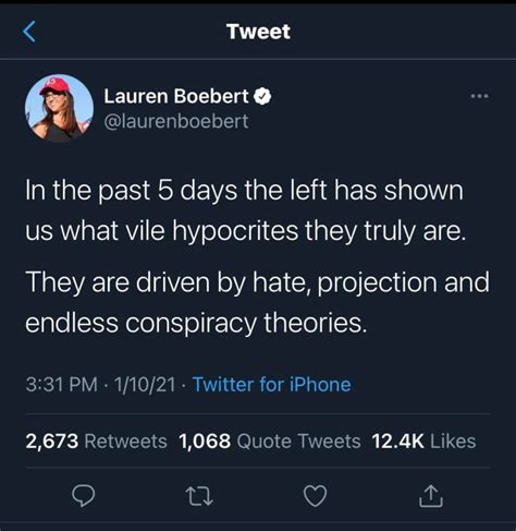 Lauren Boebert Projection Lauren Boebert Tweet Quotes Hypocrite