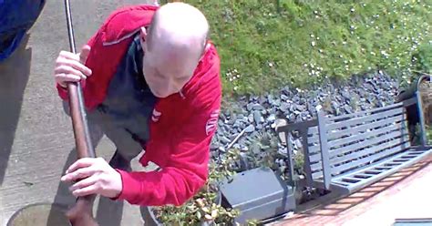 Terrifying Footage Shows Obsessed Man Banging On Neighbours Door