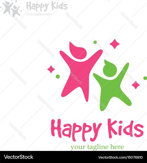 Happy Kids Logo Royalty Free Vector Image Vectorstock