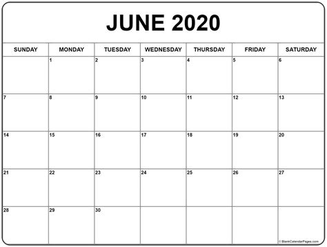 June Calendar Free Printable Calendar Printable Free