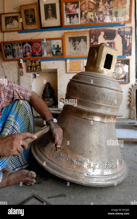 Artisan Making A Temple Bell Kumbakonam Thanjavur Tamil Nadu India