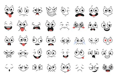 Cartoon Face Expressions Vector Art Icons And Graphics For Free Download