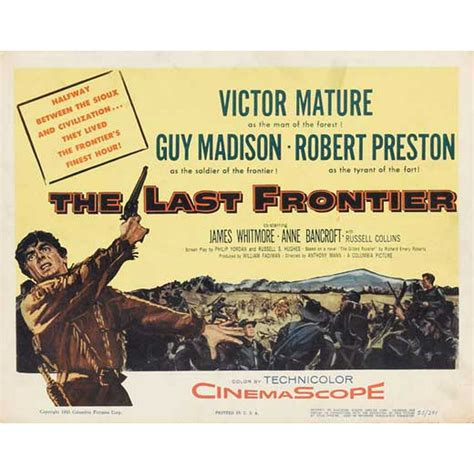 The Last Frontier Movie Poster Half Sheet Style A 22 X 28 1955