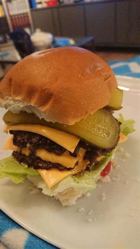 Homemade Just A Classic Double Cheeseburger R Food