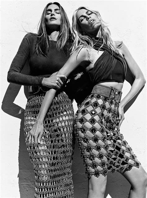 They Ve Still Got It Cindy Crawford And Claudia Schiffer In Sultry Balmain Shoot Celebrity