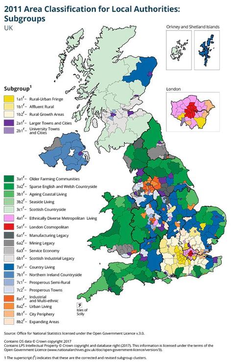uk local authority areas by area classification r mapporn