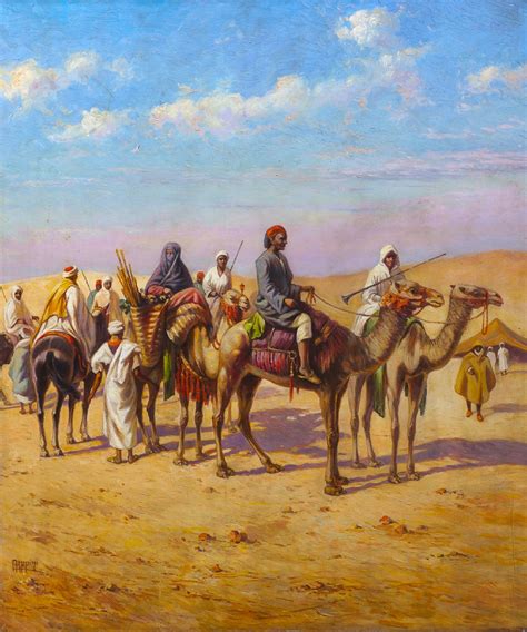 Scene With Camels By Vittorio Rappini Ancient Maps Ancient Egypt Countryside Paintings