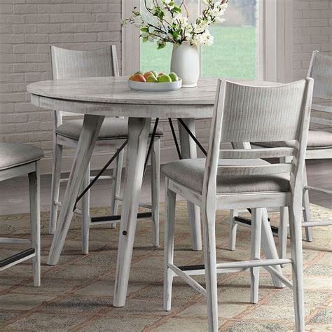 Modern Rustic Counter Height Round Dining Table By Intercon Furniture