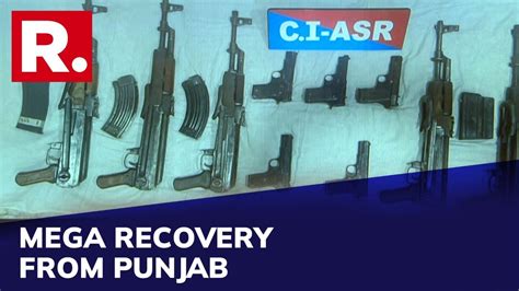 Punjab Police And Bsf Recover 5 Ak 47 Rifles 5 Pistols 9 Magazines
