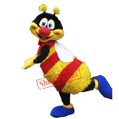 Colorful Happy Bee Mascot Costume Cartoon Mascot Costumes Mascot