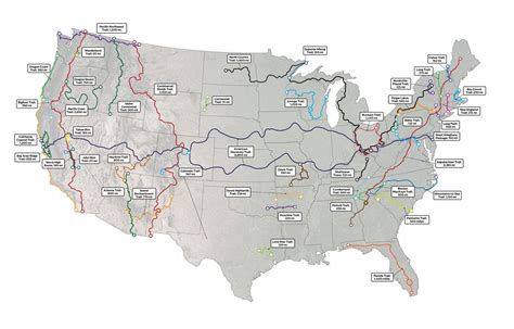 Map Americas Best Long Trails Thru Hiking Hiking Trip Hiking Map