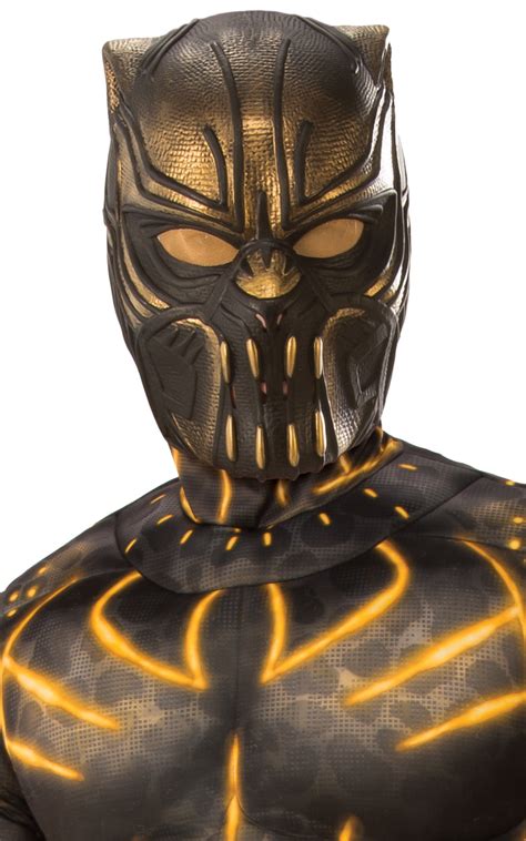 Deluxe Killmonger Mens Fancy Dress Black Panther Villain Suit Adults