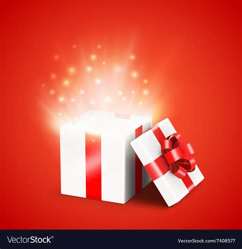 Opened Gift Box Royalty Free Vector Image Vectorstock