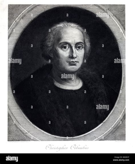 Christopher Columbus Bust Portrait Ca 1892 Stock Photo Alamy