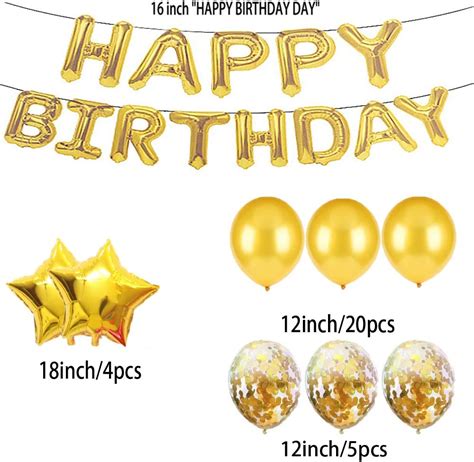 37th Birthday Decorations Party Supplies37th Birthday Balloons Gold
