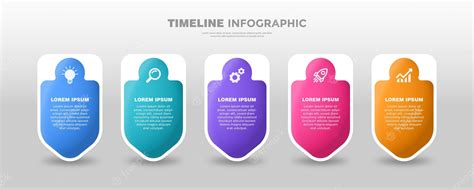 Premium Vector Colorful Strongest Timeline Business Infpgraphic Template