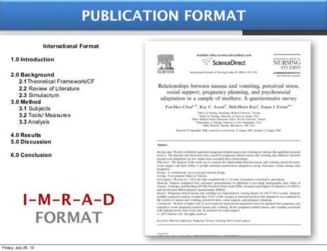 Research In Imrad Form Example Imrad Introduction Examples Imrad