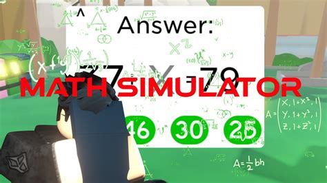 A Math Game On Roblox Math Simulator Youtube