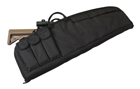 Uncle Mikes Tactical Rifle Case Medium Black With 3 Magzine Pouches