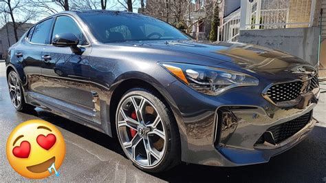The Most Beautiful Kia Stinger Gt Thunder Grey And Red Interior Youtube