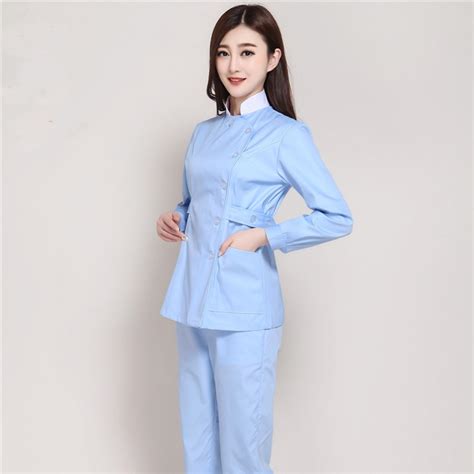 Big Discount Fashion Stand Collar Winter Long Sleeve Medical Nurse