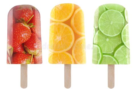 Fruit Ice Lollies Popsicles Stock Image Image Of Sweet Isolated
