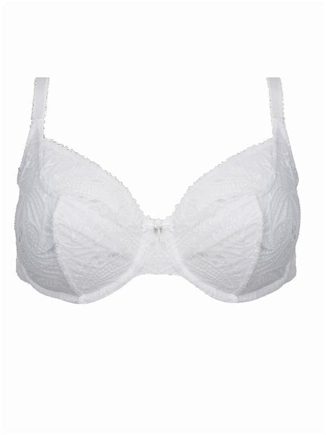 Marks And Spencer Mand5 White Floral Lace Non Padded Full Cup Bra Size 32 Dd Cup