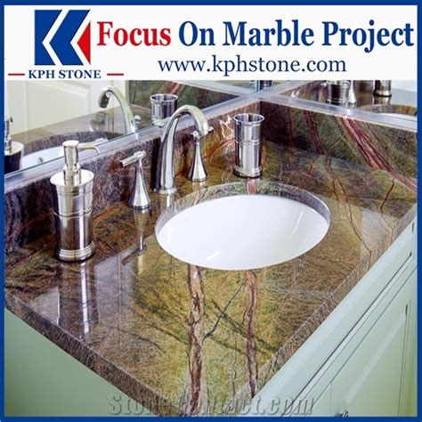 Rainforest Green Marble Bathroom Countertops From China