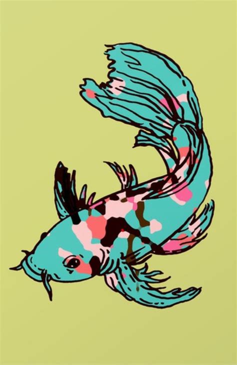 Digital Koi Fish Artwork Called Arizona Butterfly Koi By