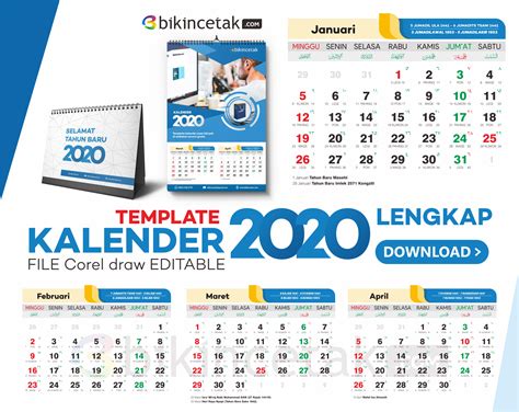 Download 50 template kalender photo 2021 gratis part 2. Download GRATIS Template kalender 2020 Lengkap FREE