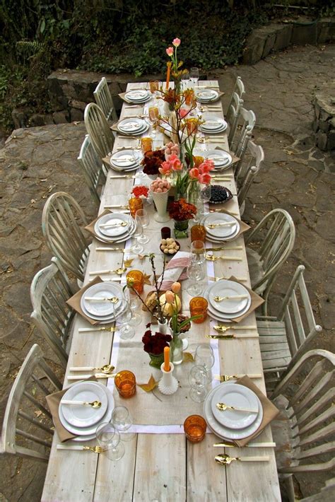 Outdoor Thanksgiving Table Setting Design Corral