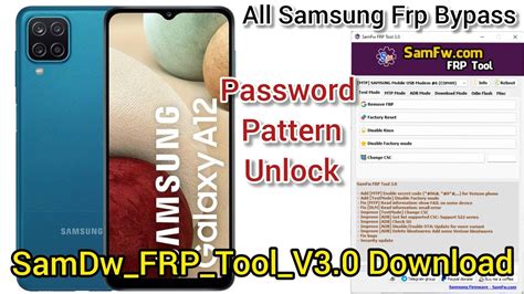 Samsung A Frp Bypass And Password Pattern Unlock SamFw Tool Download V YouTube