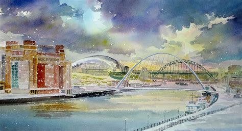 Tyne Bridgesnewcastle Paintings Of Newcastle By Alan Reed Seascapes
