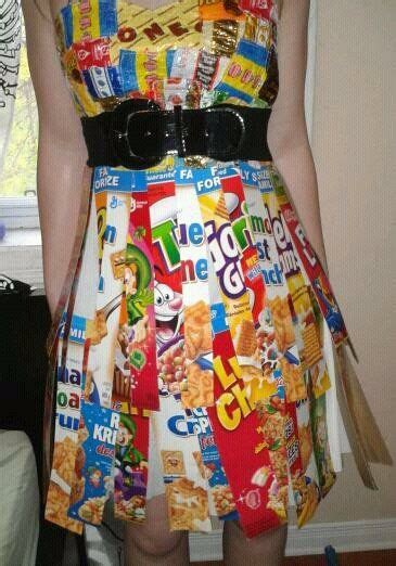 Cereal Dress Recycled Outfits Recycled Costumes Recycled Fashion