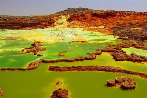 Le Volcan Dallol Dans Le Désert Danakil En Ethiopie