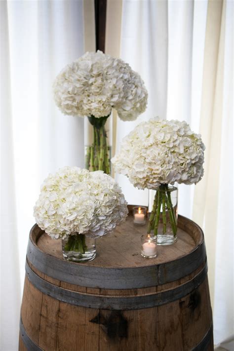 White Hydrangeas Hydrangea Centerpiece Wedding White Wedding Bouquets