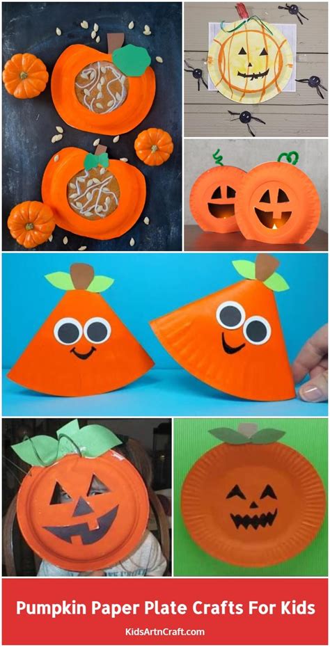 Pumpkin Paper Plate Crafts For Kids Kids Art And Craft