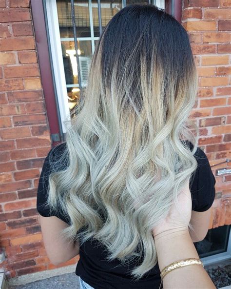 Asian Hair Ombre Ash Blonde High Contrast Ombre Balayage Asian