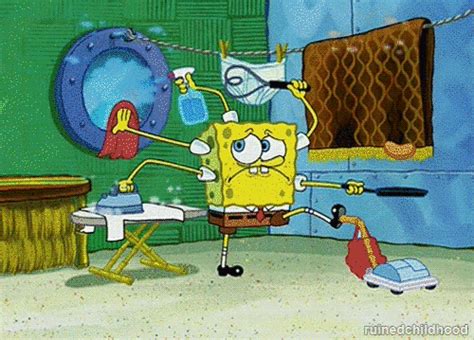 Cleaning  By Spongebob Squarepants Find And Share On Giphy
