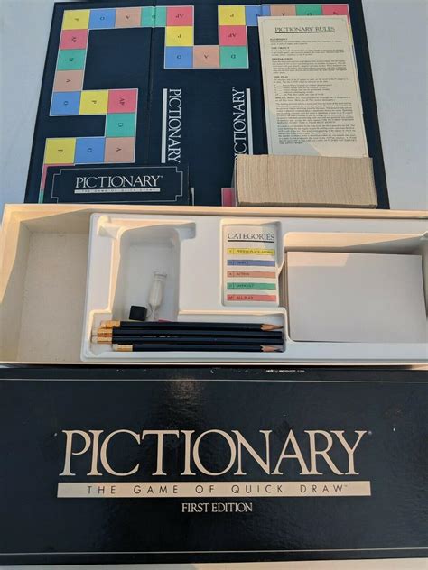 Vintage Pictionary The Game Of Quick Draw First Edition Complete