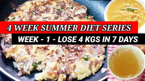 Summer Diet Plan To Lose 4 Kgs In 7 Days 4 Week Diet Series To Lose Weight And Inches Week