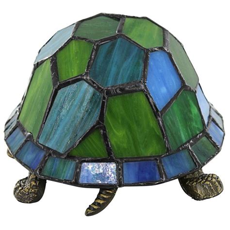 Wisdom Wealth Turtle Stained Glass Lamp Tf10057 Design Toscano