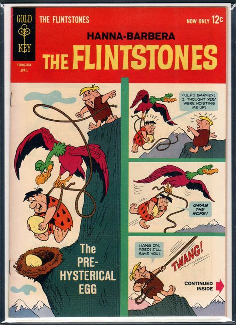 The Flintstones Gold Key Comic 10 File Copy Vf 85 Pebbles 1963 Hanna