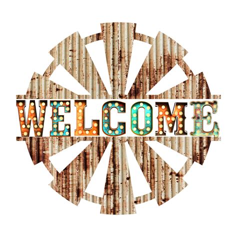 Welcome Windmill Wreath Sign Hot Mesh Mom Shop