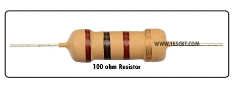 100 Ohm Resistor Color Code For 4 Band Tesckt 100